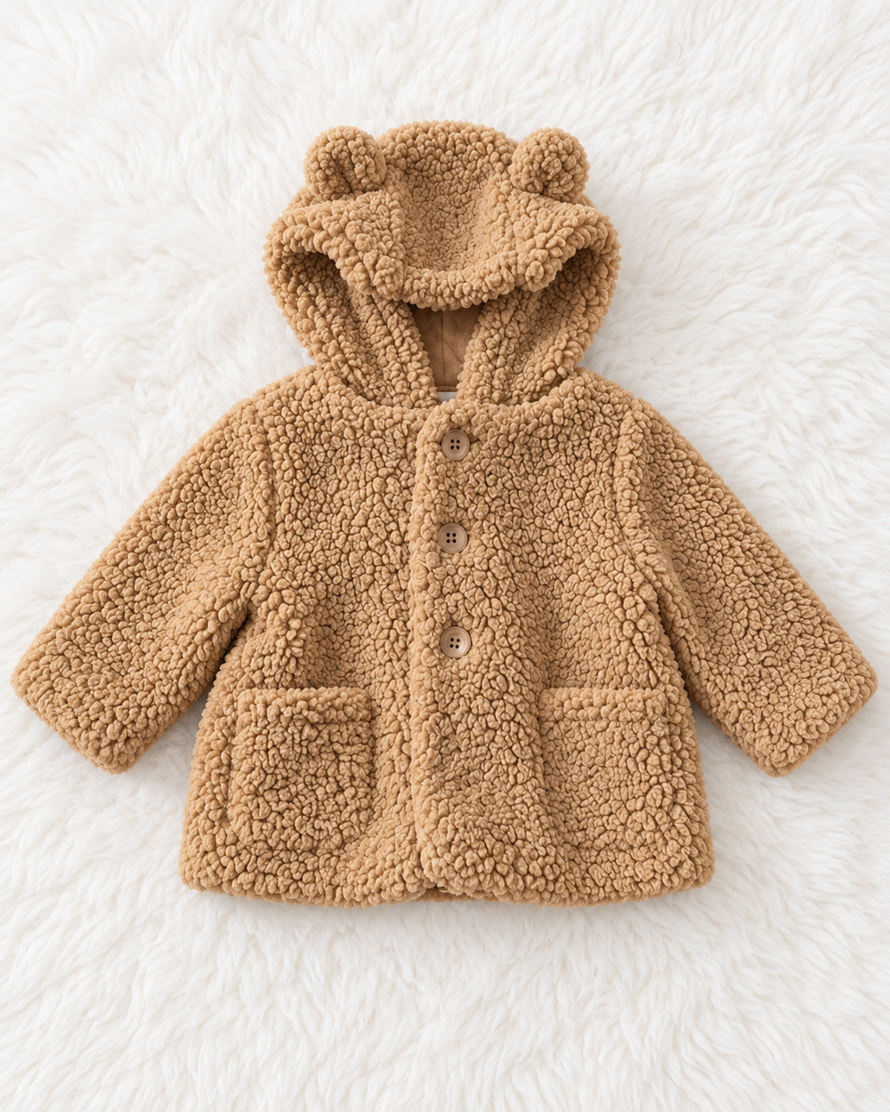Baby Gap Teddy Bear Sherpa Hooded Coat – 0–3 Months